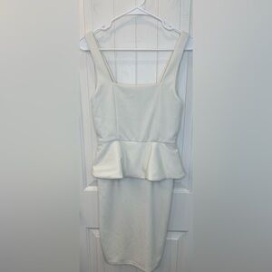 Alice + Olivia Georgina White Peplum Dress Size 4